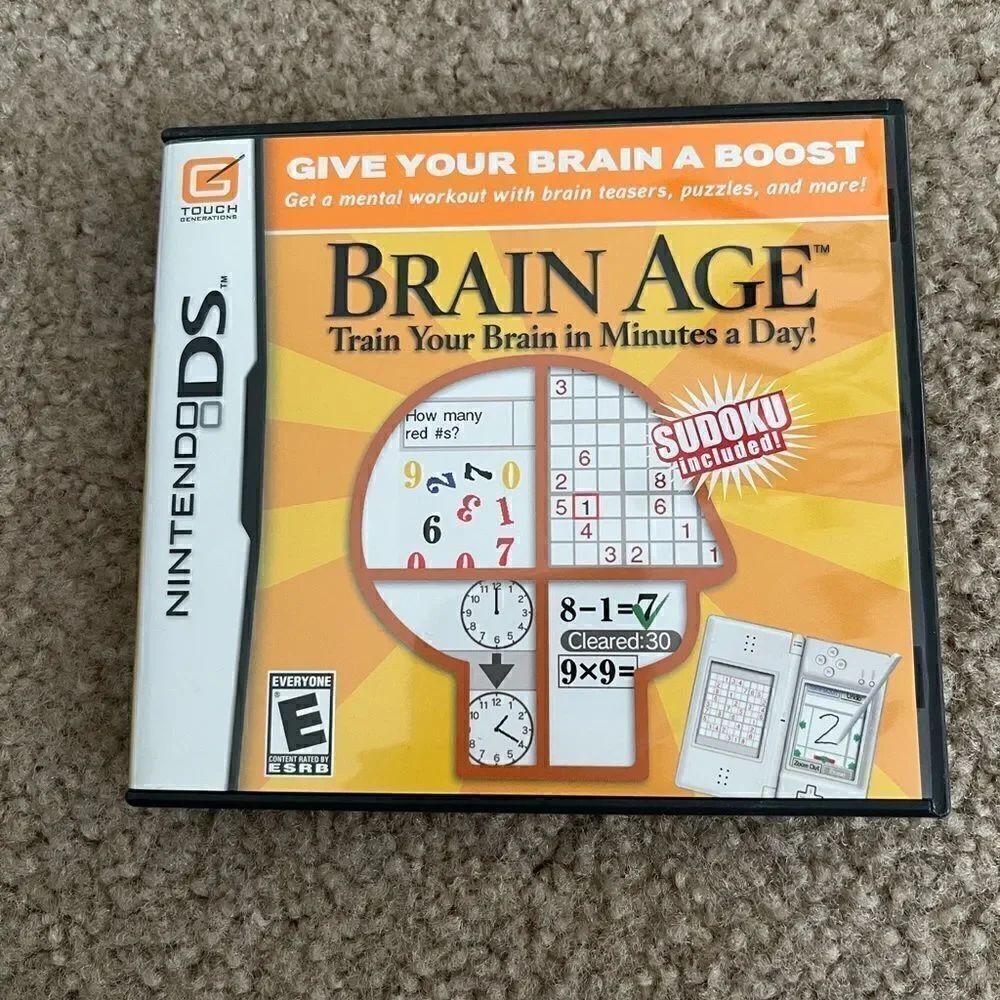 Nintendo DS Brain Age Train Your Brain in Minutes a Day! Game for Kids or Adults